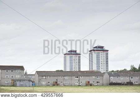 Derelict Abandoned Council House In Poor Housing Estate In Paisley