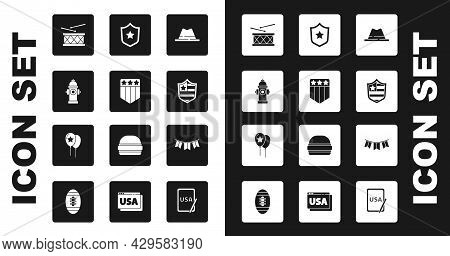 Set Man Hat With Ribbon, Shield Stars, Fire Hydrant, Drum And Drum Sticks, Police Badge, Carnival Ga