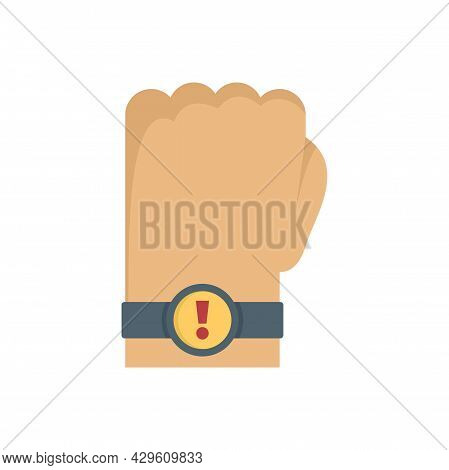 Deadline Smartwatch Notification Icon. Flat Illustration Of Deadline Smartwatch Notification Vector 
