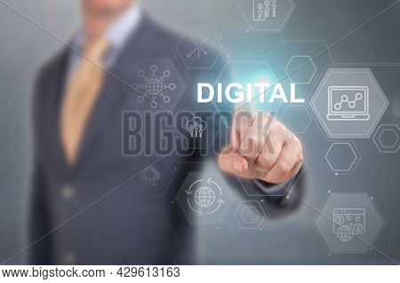 Digital Transformation Technology Strategy, Digitization And Digitalization Of Business Processes Da