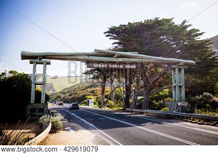 Great Ocean Rd Sign In Victoria Australia