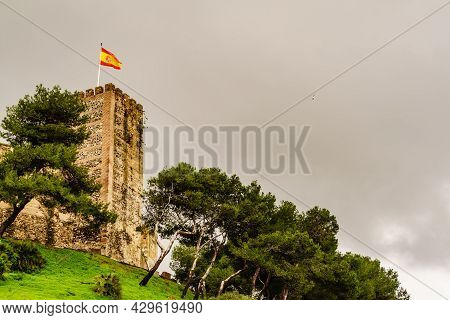 Sohail Castle In Fuengirola, Malaga Spain. Tourist Attraction. Holidays On Costa Del Sol.