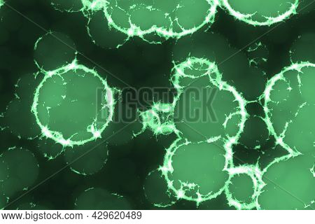 Beautiful Artistic Green Huge Amount Of Organic Cells Digital Graphic Texture Or Background Illustra