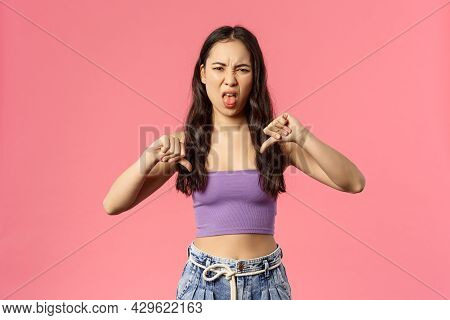 It Was Really Bad. Portrait Of Disappointed Young Attractive Woman Tell Friend Her Date Wend Awful, 