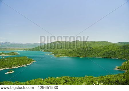 View Of The Slanskoe Lake. Montenegro Nature