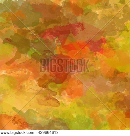 Abstract Hand Draw Colorful Watercolor For Background. Template