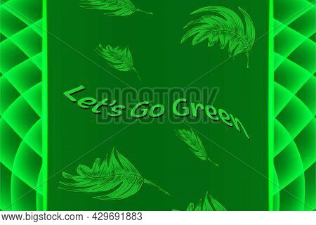 1 Green Text Background