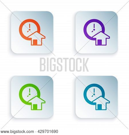 Color Time Is Money Icon Isolated On White Background. Money Is Time. Effective Time Management. Con
