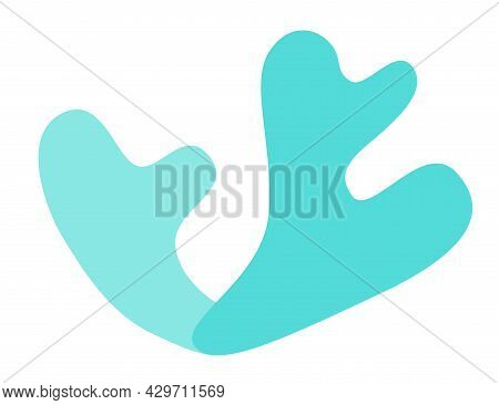 Silhouette Of Seaweed For Design Logo,icon On White Background