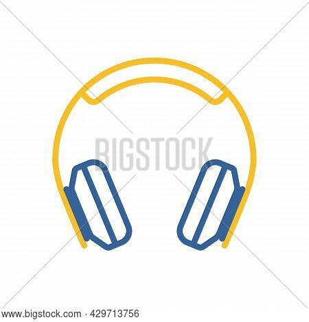 Over-ear Headphones Vector Icon. Graph Symbol For Music And Sound Web Site And Apps Design, Logo, Ap