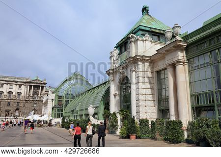 Vienna, Austria - September 7, 2011: People Visit Burggarten Area In Vienna, Austria. Historic Centr