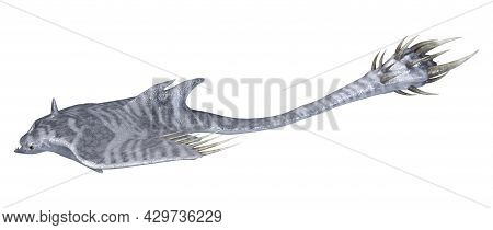 3D Rendering Devil Ray On White