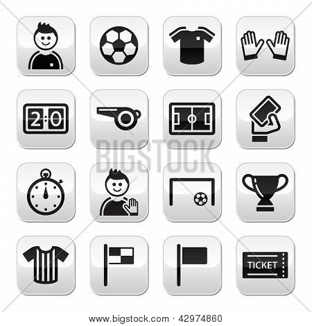 Calcio / vettore calcio pulsanti set