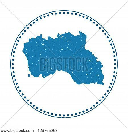 Santa Maria Island Sticker. Travel Rubber Stamp With Map Of Island, Vector Illustration. Can Be Used