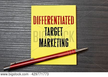 Conceptual Hand Writing Showing Niche Market. Business Photo Text Subset Of The Market On Which Spec