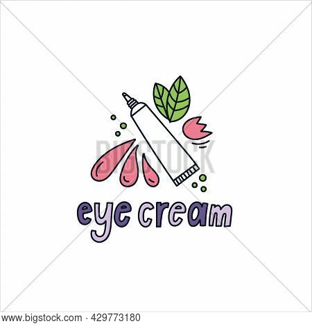 Ye Cream Hand Drawn Doodle Lettering. Vector Illustration. Beauty Products And Skin Care Concept.