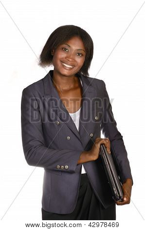 African Business Woman With Notebook