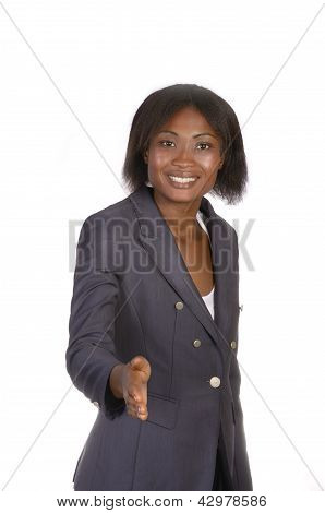 African Business Woman Hand Shake