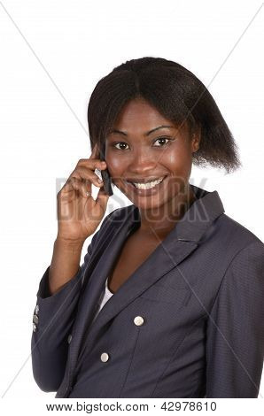 Black Business Woman Talking