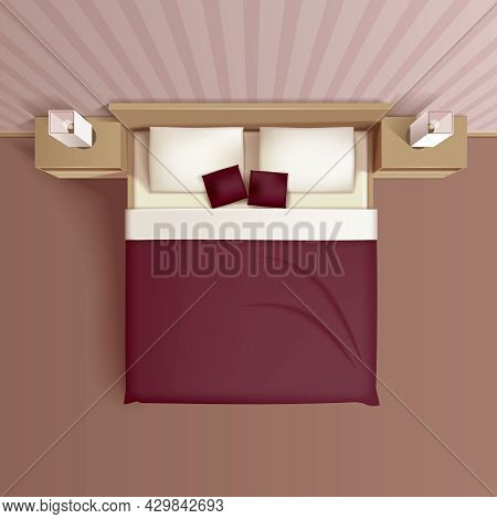 Classic Family Bedroom Interior Design With Comfortable Bed Headboard Pillows And Nightstands Top Vi