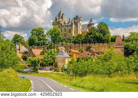 Vitrac, France - June 25,2021 - View At The Monfort Castle Near Vitrac. Vitrac Is A Commune In The D