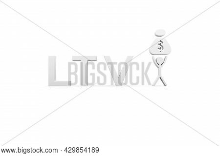 Ltv Concept White Background 3d Render Illustration