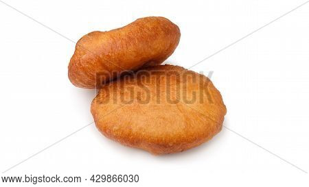 Peremech Fried In Oil Isolated Over White Background.
