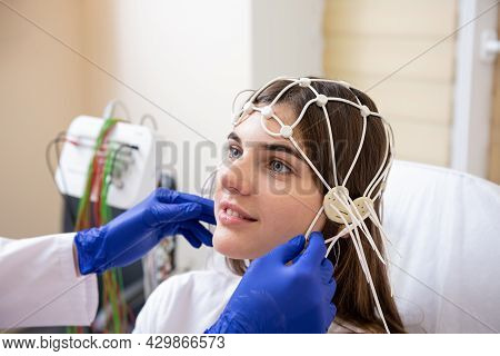 Patient Brain Testing Using Encephalography At Medical Center
