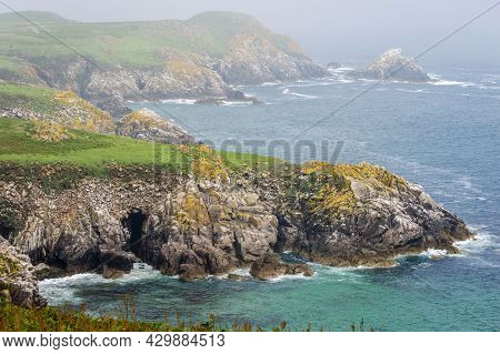 Saltee Islands At Wexford Ireland In A Sunny Day.