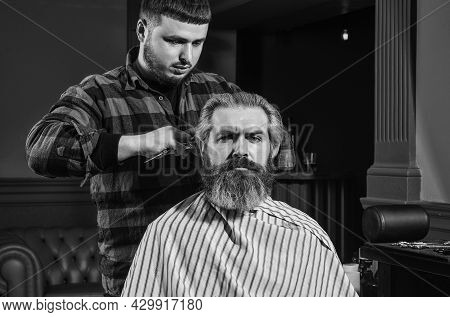 Donate Hair. Donation And Charity Concept. Guy With Dyed Blond Hair. Cut Hair. Barber Hairstyle Barb