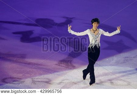 Marseille, France - December 11, 2016: Yuzuru Hanyu Of Japan Performs During The Exhibition Gala Eve
