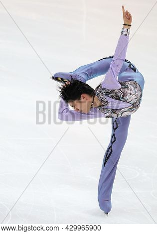 Marseille, France - December 8, 2016: Yuzuru Hanyu Of Japan Performs During The Mens Short Program E