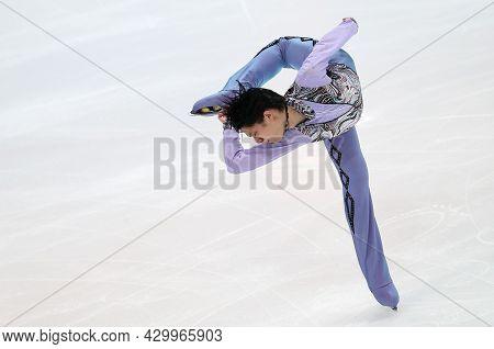 Marseille, France - December 8, 2016: Yuzuru Hanyu Of Japan Performs During The Mens Short Program E