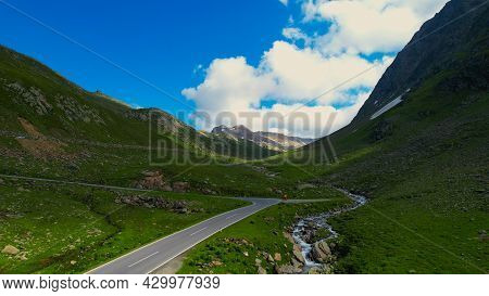 Timmelsjoch High Alpine Road In Austria Called Passo Rombo - Travel Photography By Drone