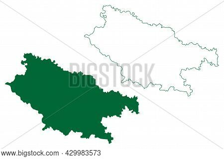 Sultanpur District (uttar Pradesh State, Republic Of India) Map Vector Illustration, Scribble Sketch