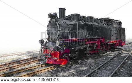 Ruegen Narrow-gauge Railway Gradient Isolated In White Back