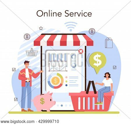 Commercial Activities Online Service Or Platform. Entrepreneur Stocktaking