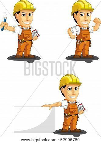 Industrial Construction Worker Mascot 7