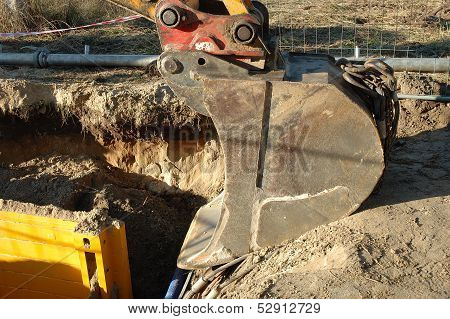 Digger Shovel On The Ground