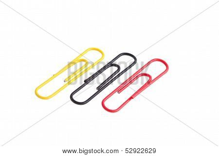 Paper Clips Isolated On White Background