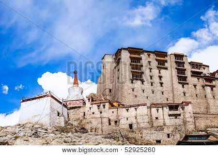 Leh Monastery Looming Over Medieval City Of Leh