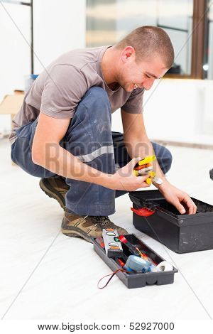 Service Man With His Toolbox