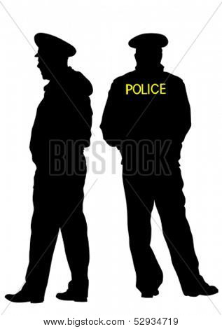 Vector drawing of special police force