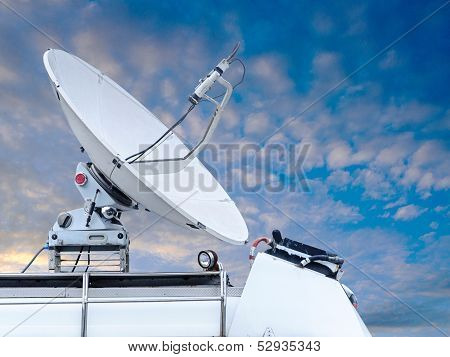 Satellite Dish On Car Roof