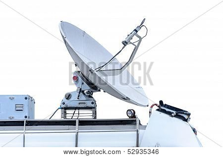 Satellite Dish On Mobile Car Roof