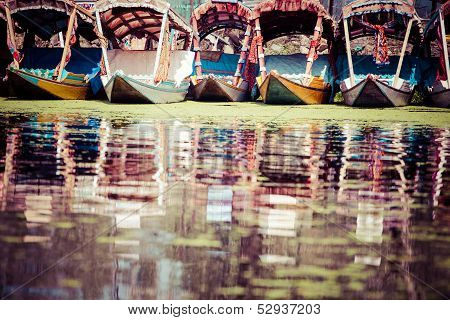Shikara Boat In Dal Lake , Kashmir India