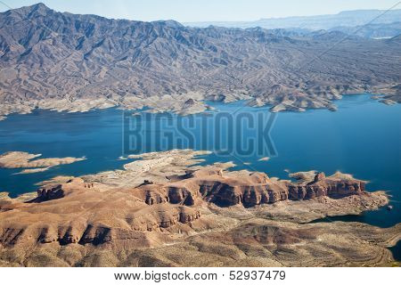 Lake Mead Aerial View, America, Arizona and Nevada