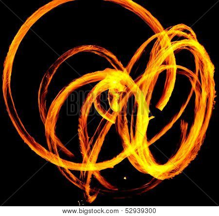 Fiery Motion Abstract Drawing 