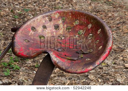 Red Rount Tractor Seat