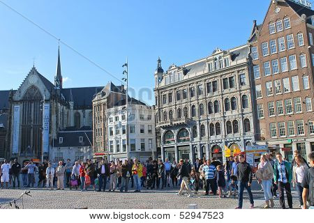 People In The Area Of Amsterdam. Netherlands